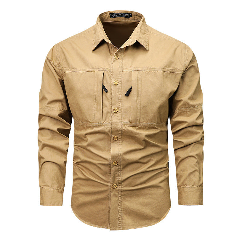 Lente en herfst zak nieuw polokraag casual shirt