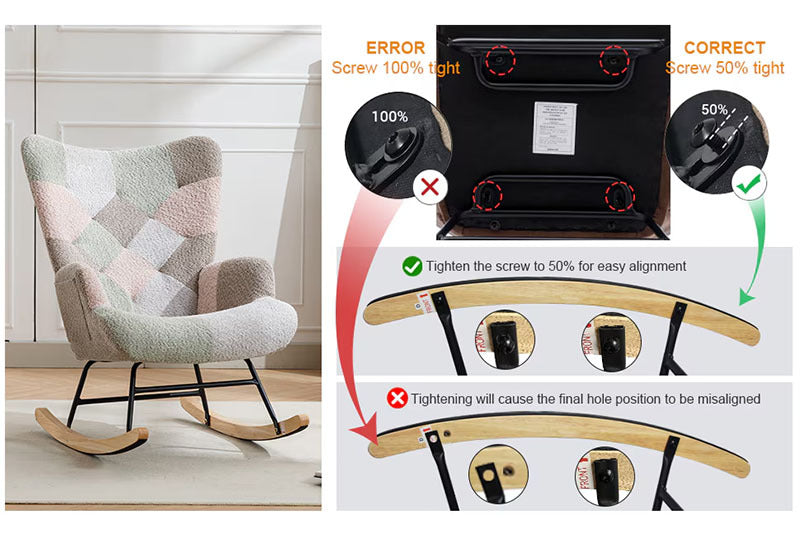 Modern Patchwork Accent Chair With Solid Wood Armrest And Feet, Mid-Century Modern Accent Sofa, Fabric Sofa Chair For Living Room Bedroom Studio, Comfy Side Armchair For Bed Cannot Be Sold On Temu