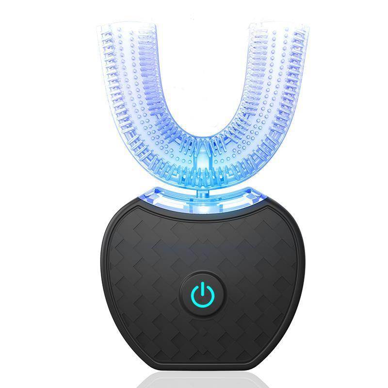 360 Degrees Intelligent Automatic Electric Toothbrush Waterproof U Type Tooth Brush Whitening Blue Light USB Charging - Avalon