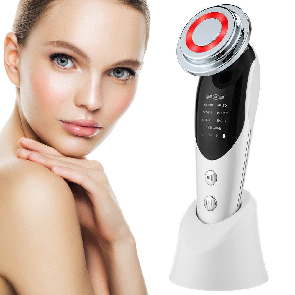 7-in-1 Facial Massager EMS Micro-current Color Light Vibration LED Beauty Purifying Introducer Skin Care Beauty Device - Avalon