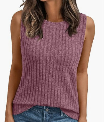 Women's Vest Sleeveless Waistband Shirt