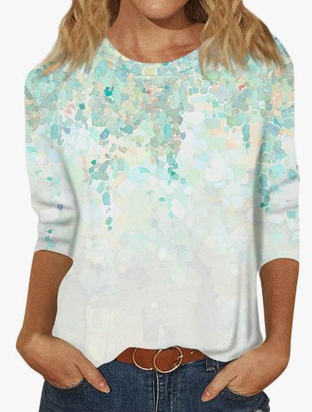 3d Digital Printing European And American Round Neck Pullover T-shirt - Avalon