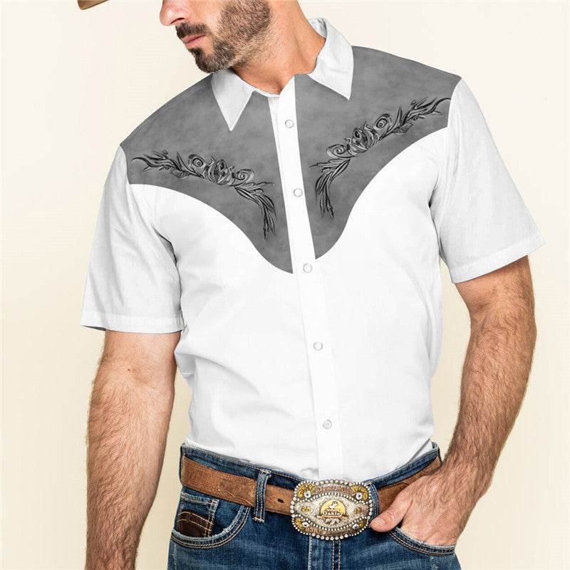 3D Personalized Printing T-shirt Summer Loose Short Sleeve Lapel Shirt Casual Streetwear Clothing For Men - Avalon