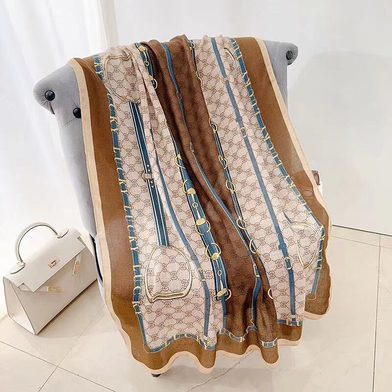 Cotton And Linen Scarf Thin And Silky Shawl Travel Sun-proof Beach Towel For Women