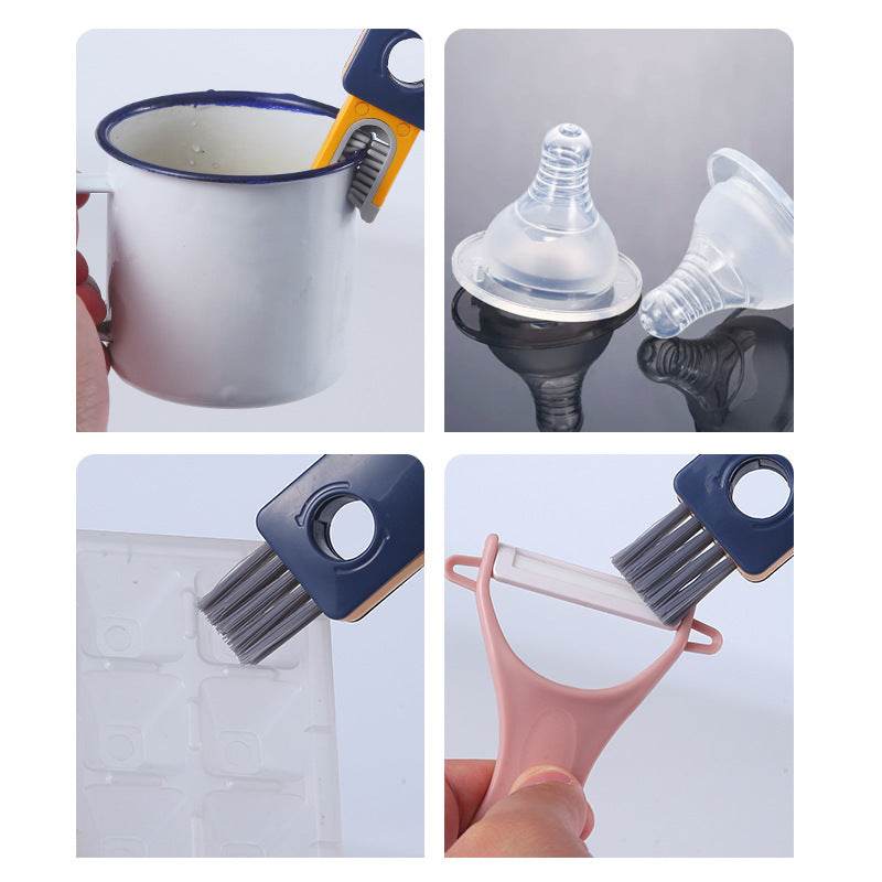 4 In 1 Bottle Gap Cleaner Brush Multifunctional Cup Cleaning Brushes Water Bottles Clean Tool Mini Silicone U-shaped Brush Kitchen Gadgets - Avalon