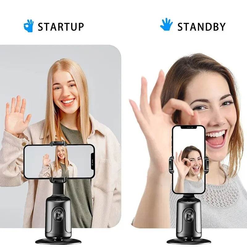 360 Auto Face Tracking Gimbal AI Smart Gimbal Face Tracking Auto Phone Holder For Smartphone Video Vlog Live Stabilizer Tripod - Avalon