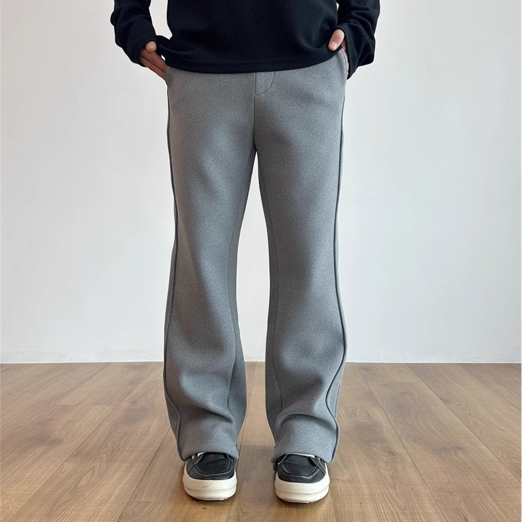 Woolen Warm 3D Cutting Extra Thick Side Zipper Pants
