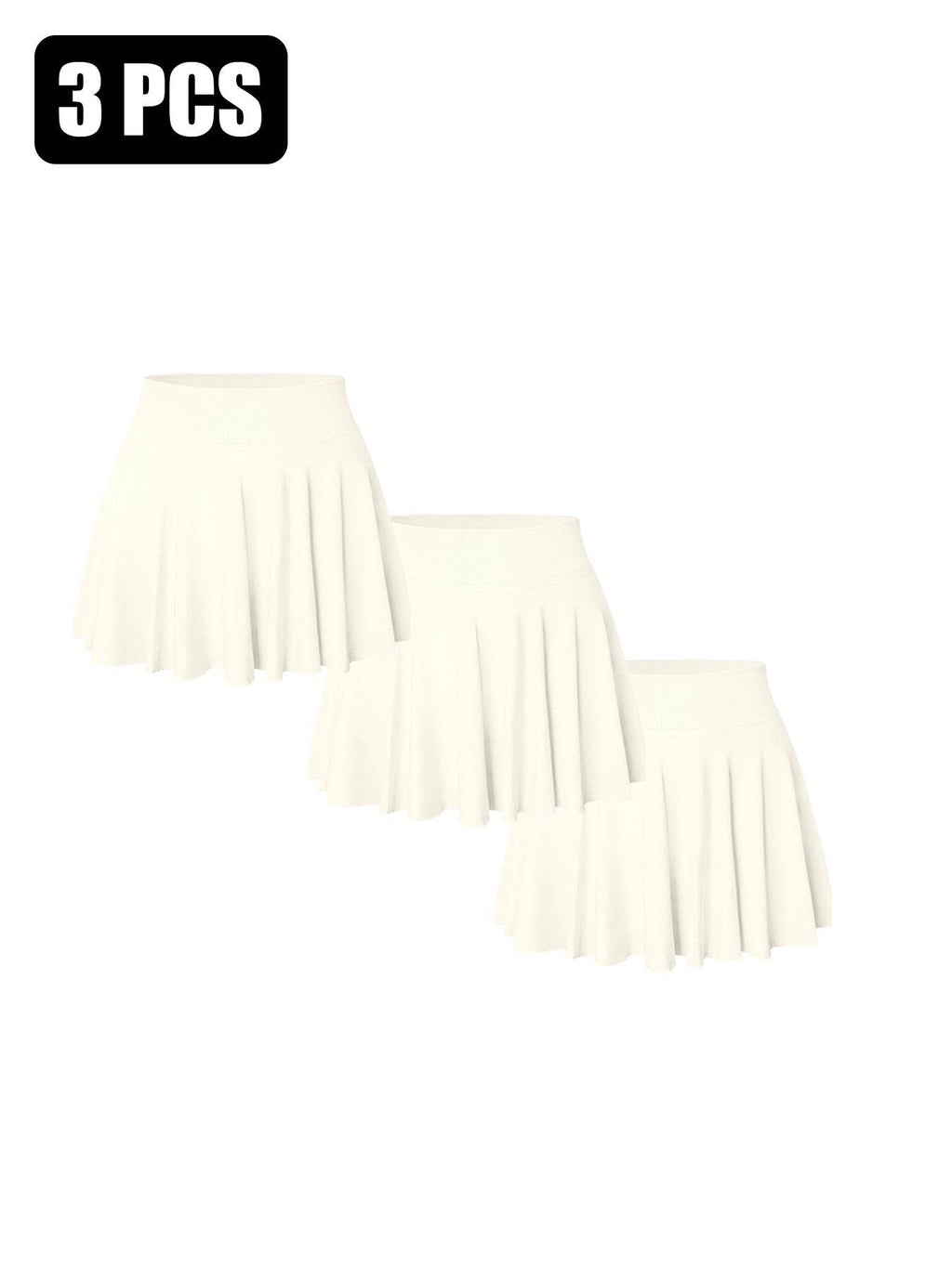 3PACK Seamless Tennis Shorts Skirt For Women - Avalon