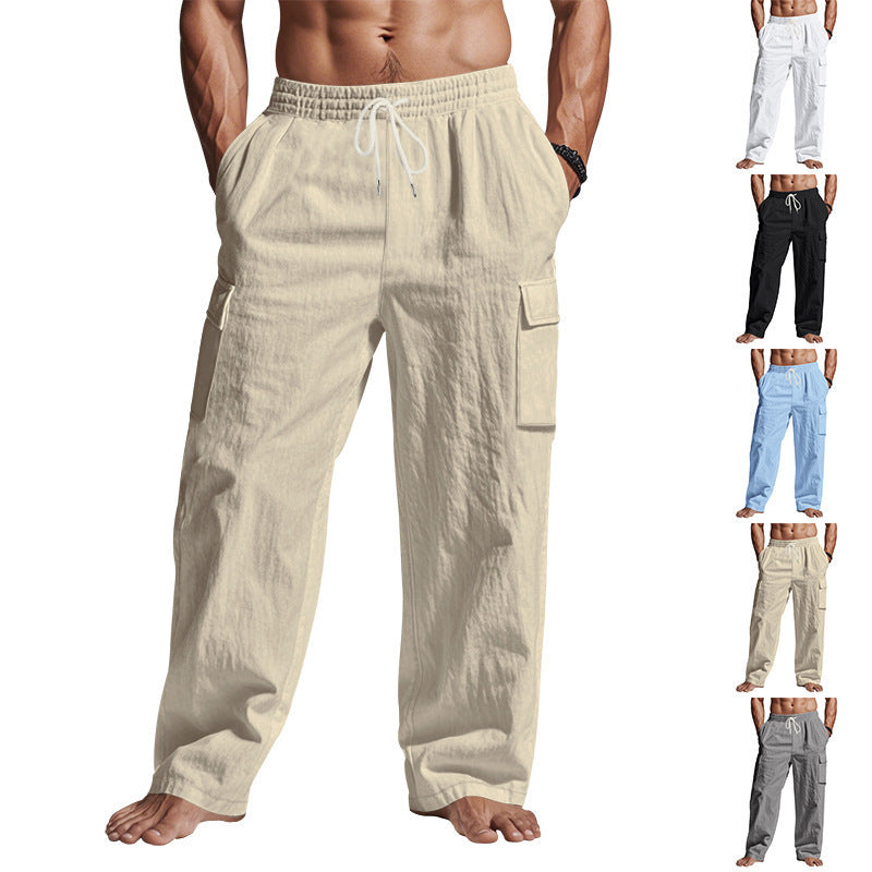 Multi-pocket Loose Casual Trend Wide-leg Pants