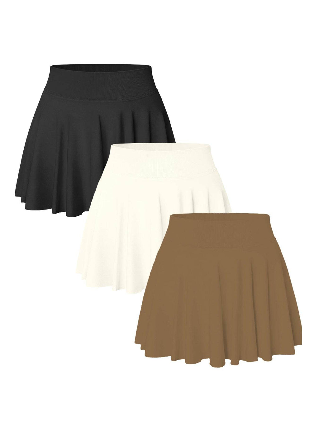 3PACK Seamless Tennis Shorts Skirt For Women - Avalon