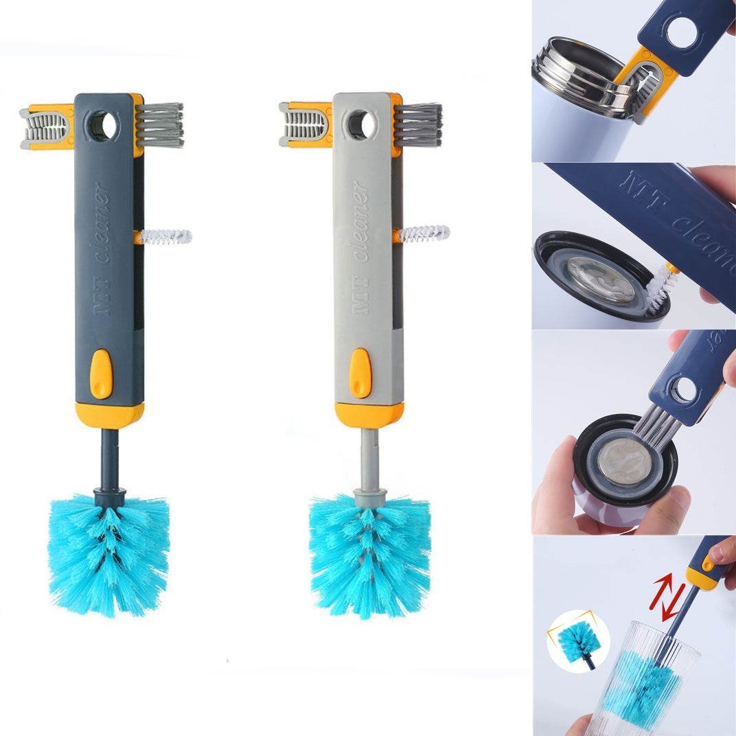 4 In 1 Bottle Gap Cleaner Brush Multifunctional Cup Cleaning Brushes Water Bottles Clean Tool Mini Silicone U-shaped Brush Kitchen Gadgets - Avalon