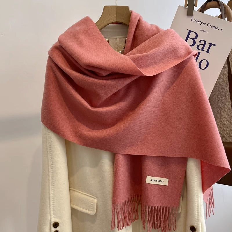 Women's Solid Color Scarf Winter All-matching High-grade Shawl
