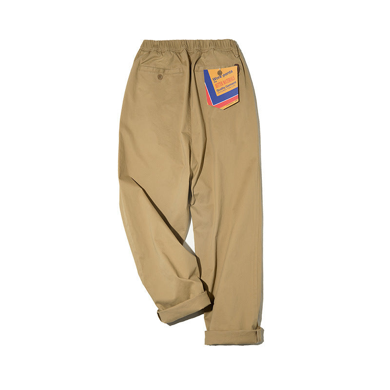 Spring And Autumn Army Green Loose Tight Ankle-tied Long Pants