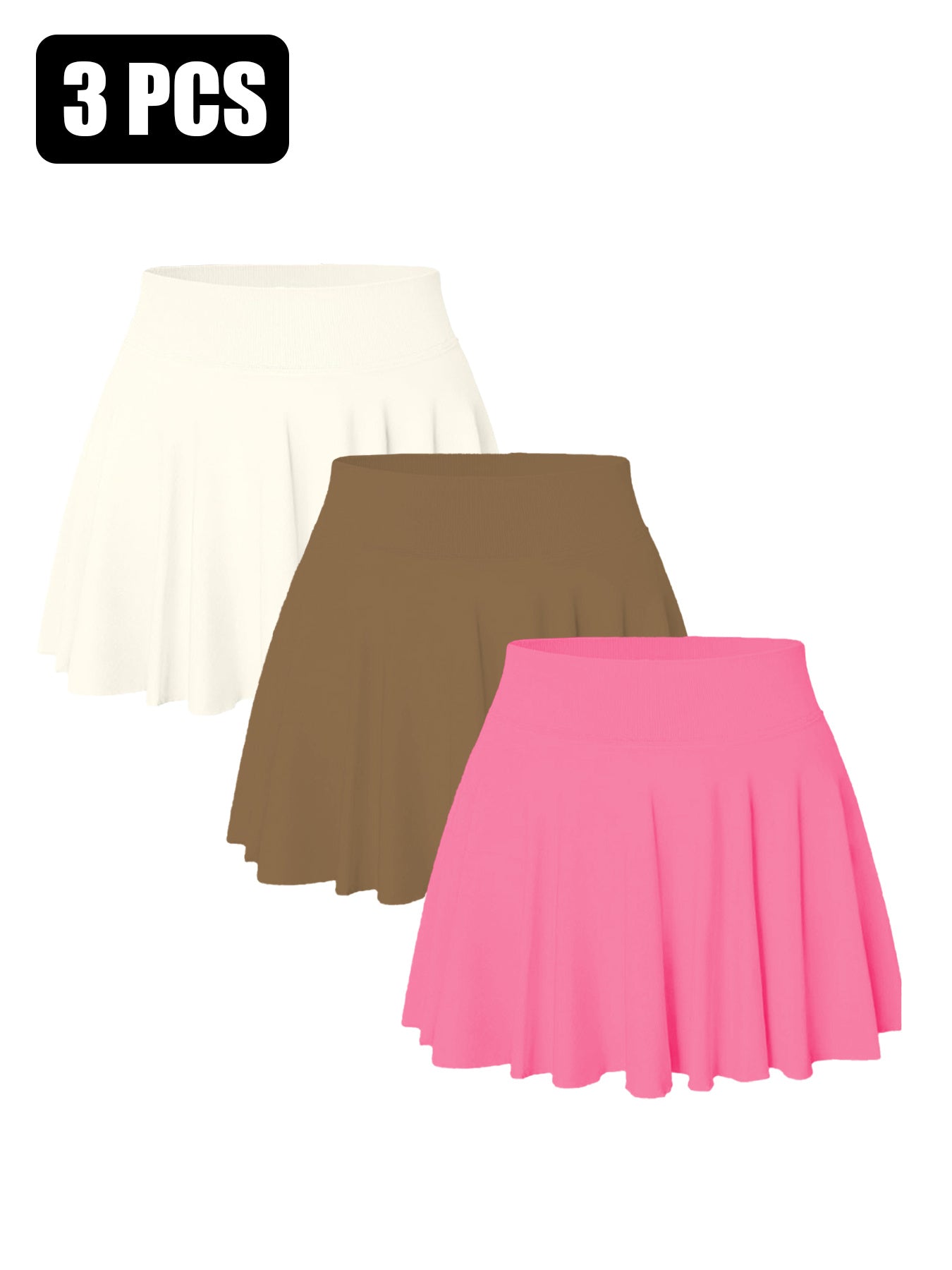 3PACK Seamless Tennis Shorts Skirt For Women - Avalon