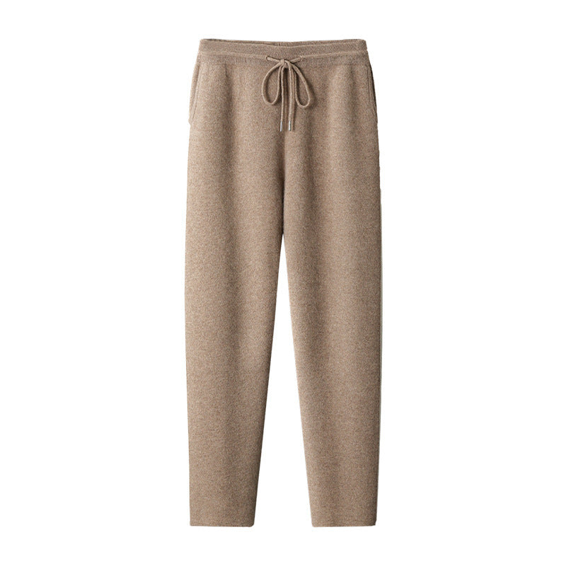 Thickened Assorted Colors Cashmere Men's Casual Loose Knitted Casual Pants