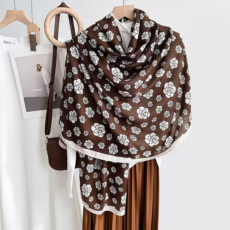 Cotton And Linen Scarf Thin And Silky Shawl Travel Sun-proof Beach Towel For Women