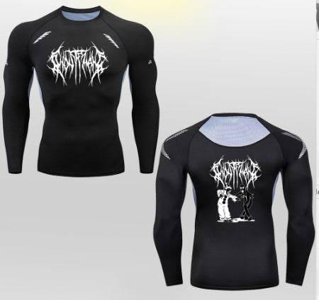 2D Printed Tights T-shirt Quick-drying High Elastic Sports Top Men's Workout Clothes - Avalon