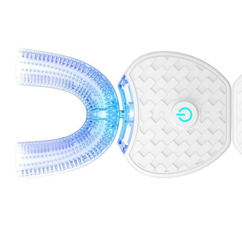 360 Degrees Intelligent Automatic Electric Toothbrush Waterproof U Type Tooth Brush Whitening Blue Light USB Charging - Avalon