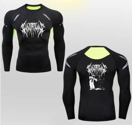 2D Printed Tights T-shirt Quick-drying High Elastic Sports Top Men's Workout Clothes - Avalon