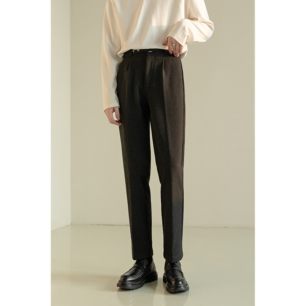 Woolen Suit Pants Korean Casual Lightly Mature Men's Clothing