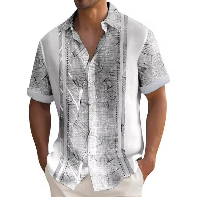 3D Digital Printing Summer Striped Shirt Male - Avalon