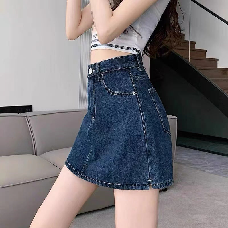 Fashion Denim Hip-wrapped Short Skirt For Women