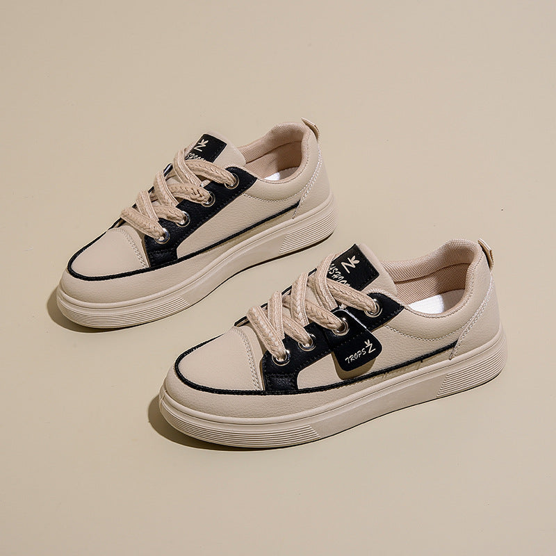 Women's Korean-style Comfortable White Platform Sneakers