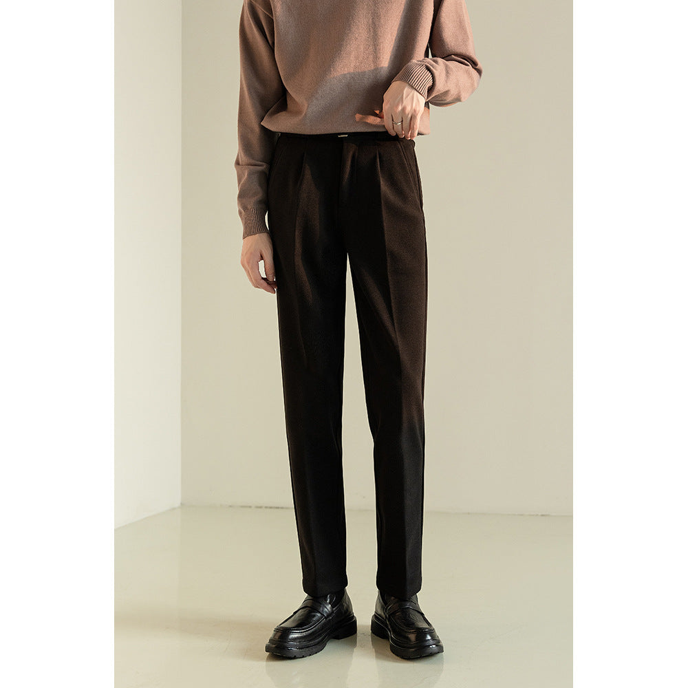 Woolen Suit Pants Korean Casual Lightly Mature Men's Clothing