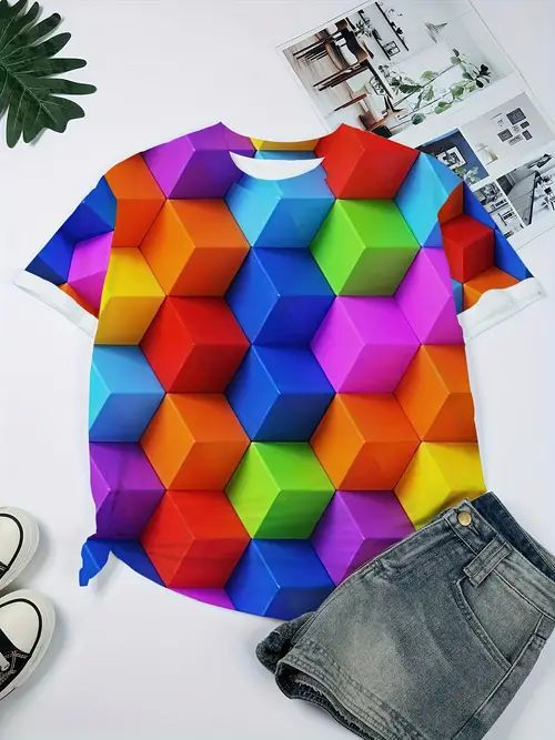 Women's Floral 3D Printed T-shirt Printed Top