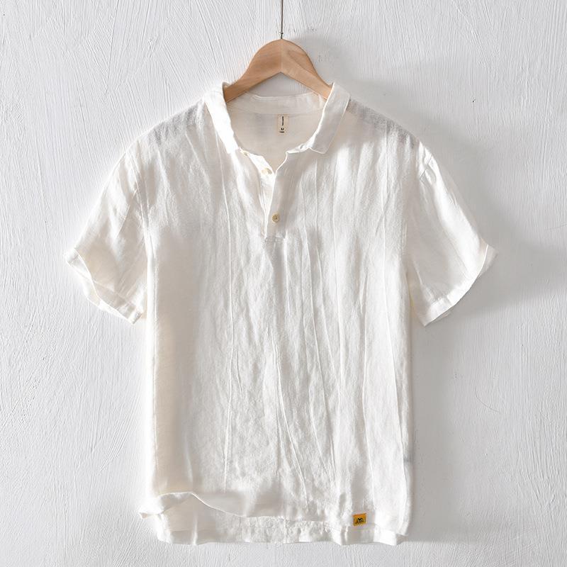 Thin Solid Color Short T-shirt Men's Casual Breathable Stitching
