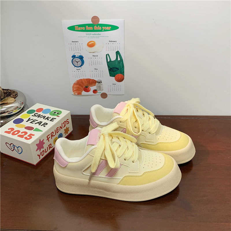 New Trend Canvas Thick-soled All-matching Sneakers For Women