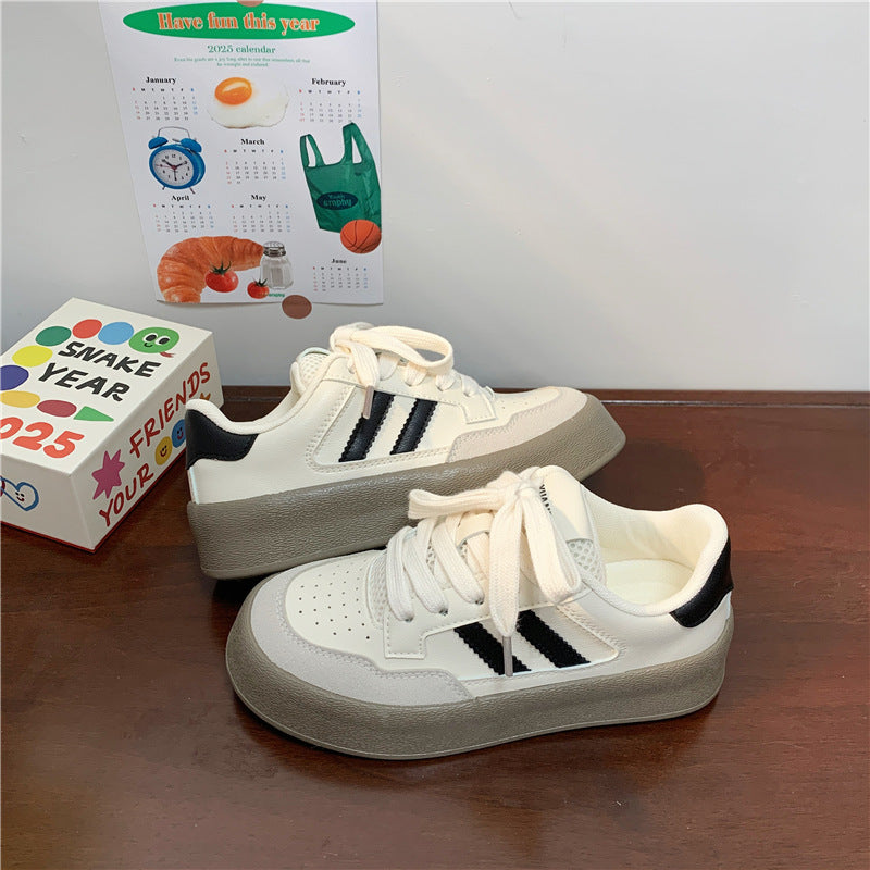 New Trend Canvas Thick-soled All-matching Sneakers For Women