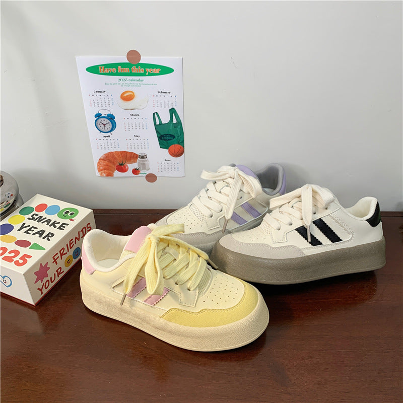 New Trend Canvas Thick-soled All-matching Sneakers For Women