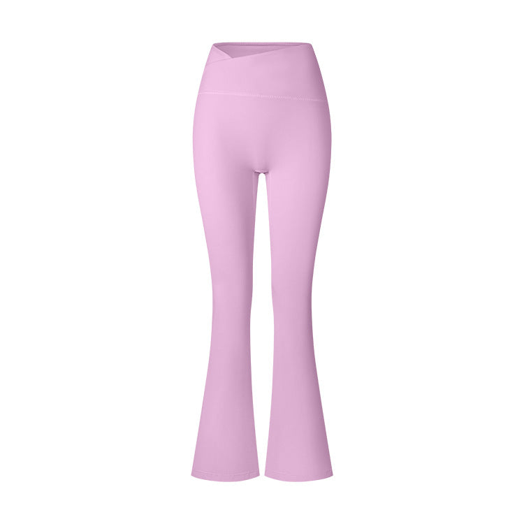 Women's Brushed Texture High Waist Cross Shaping Yoga Pants