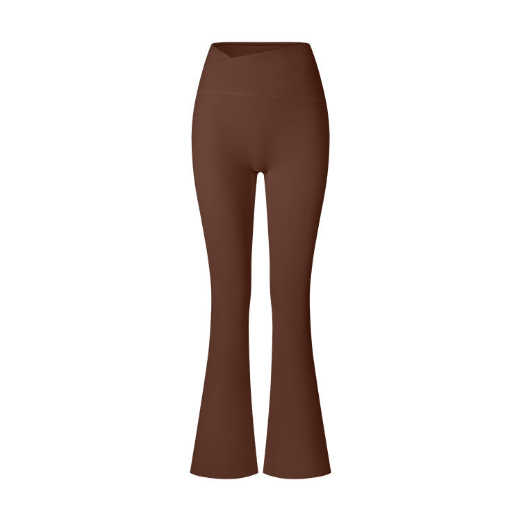 Women's Brushed Texture High Waist Cross Shaping Yoga Pants