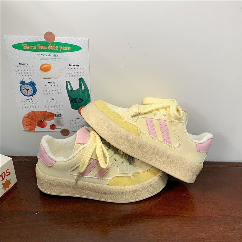 New Trend Canvas Thick-soled All-matching Sneakers For Women