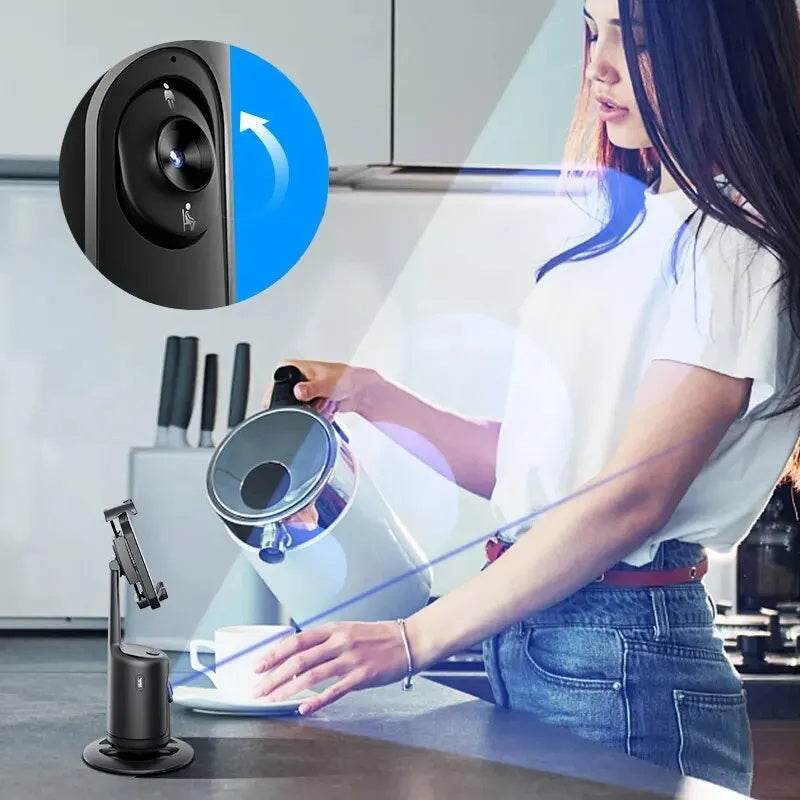 360 Auto Face Tracking Gimbal AI Smart Gimbal Face Tracking Auto Phone Holder For Smartphone Video Vlog Live Stabilizer Tripod - Avalon
