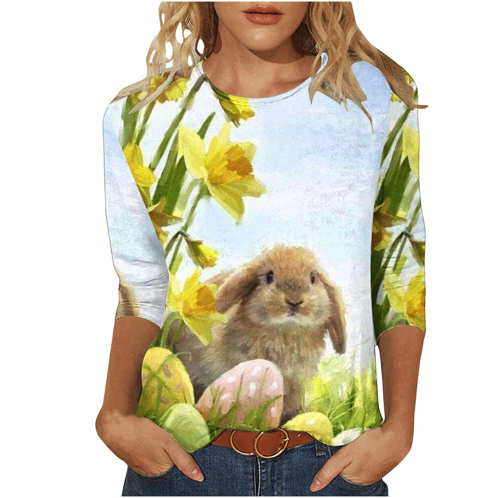 Women's Simple Printed Loose Casual Short Sleeve
