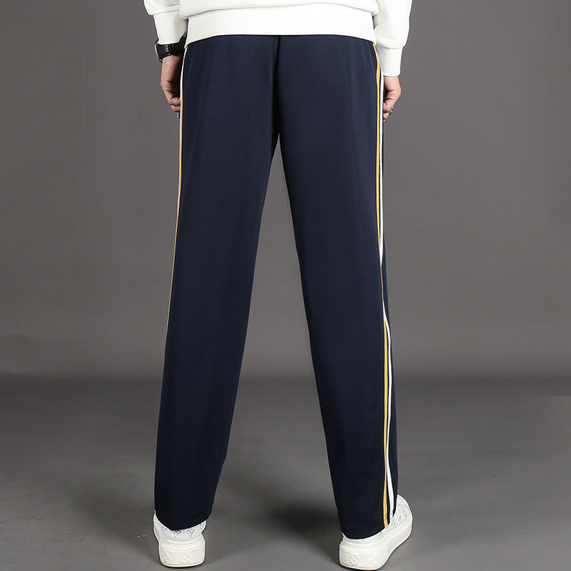 Spring And Summer Yellow Strip Two Horizontal Strips Uniform Pants