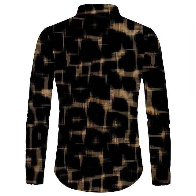 3D Digital Printing Lapel Long Sleeve Shirt - Avalon