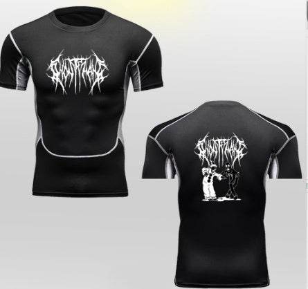 2D Printed Tights T-shirt Quick-drying High Elastic Sports Top Men's Workout Clothes - Avalon