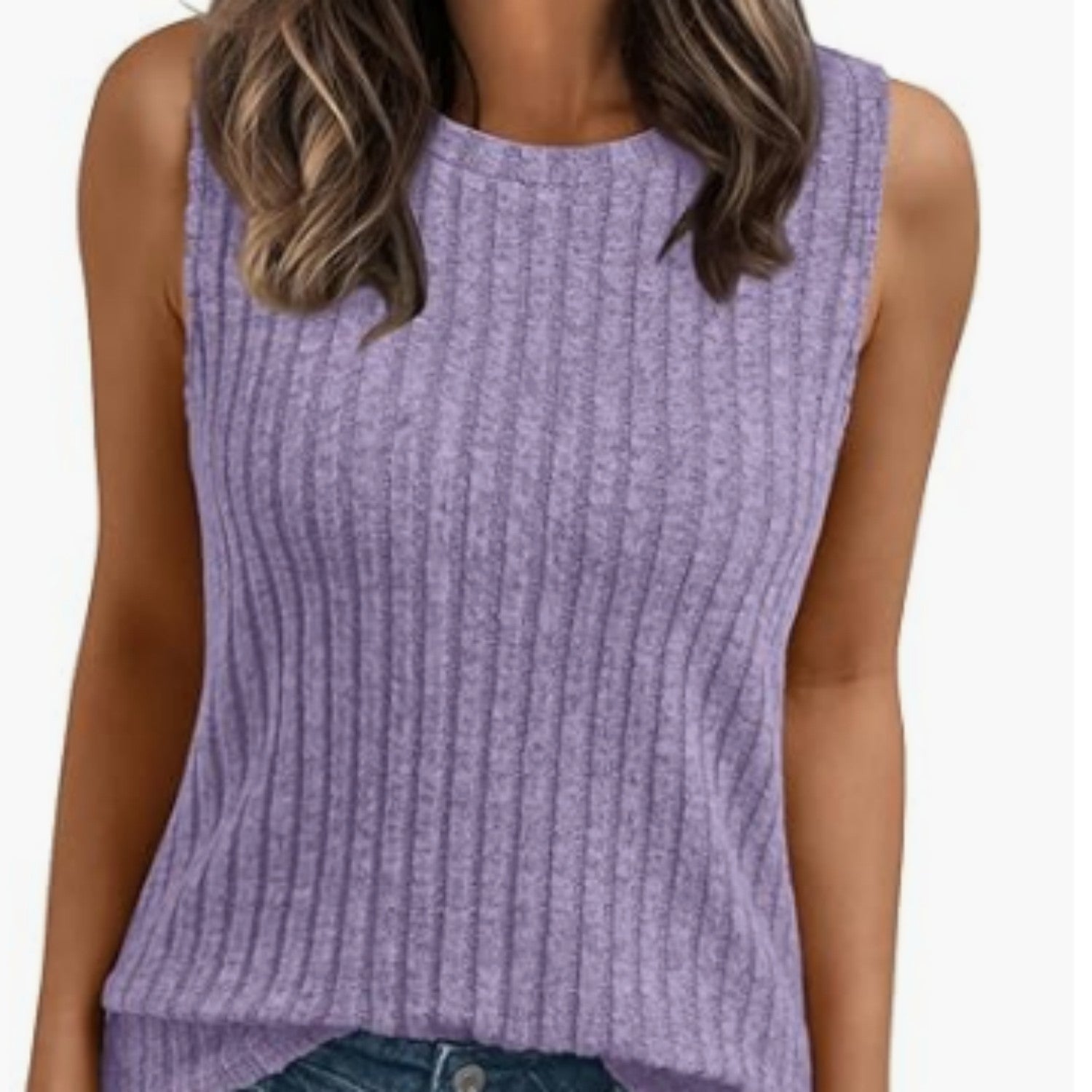 Women's Vest Sleeveless Waistband Shirt