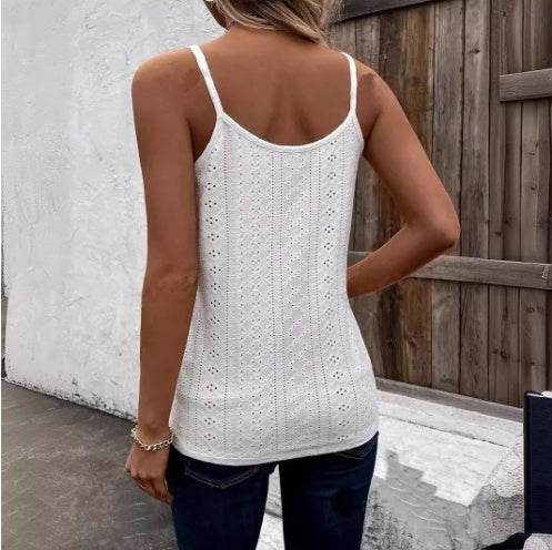 3pcs Knitted Shoulder Strap Vest Set - Avalon