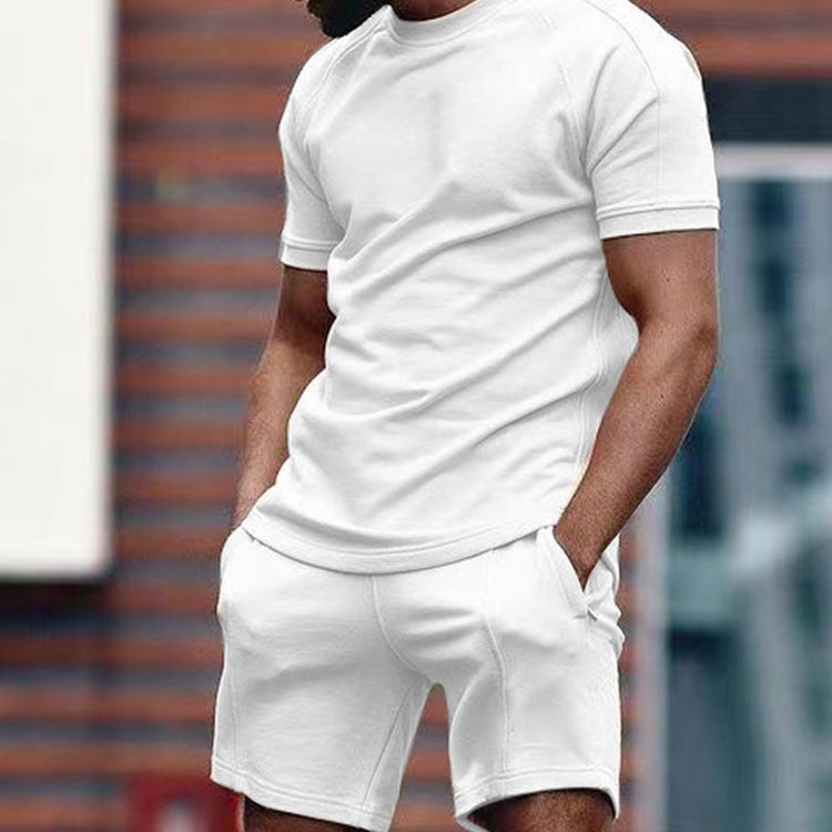 Men's Casual Short Sleeve T-Shirt Sports Suit