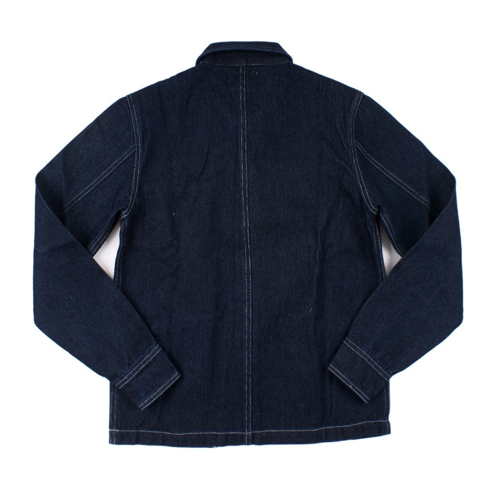 Primary Color Vertical Stripes Denim Jacket Coat