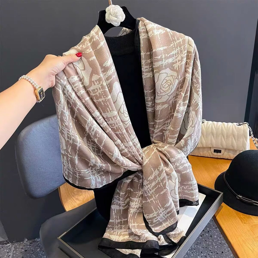 Cotton And Linen Scarf Thin And Silky Shawl Travel Sun-proof Beach Towel For Women